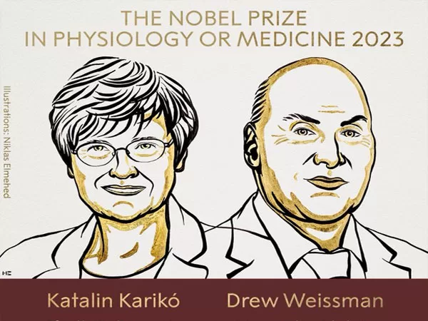  MRNA ಲಸಿಕೆ ಅಭಿವೃದ್ಧಿಪಡಿಸಿದ ಡ್ರೂ ವೈಸ್ಮನ್,ಕ್ಯಾಟಲಿನ್ ಕಾರಿಕೋ ಗೆ ನೋಬೆಲ್‌ ಪ್ರಶಸ್ತಿ